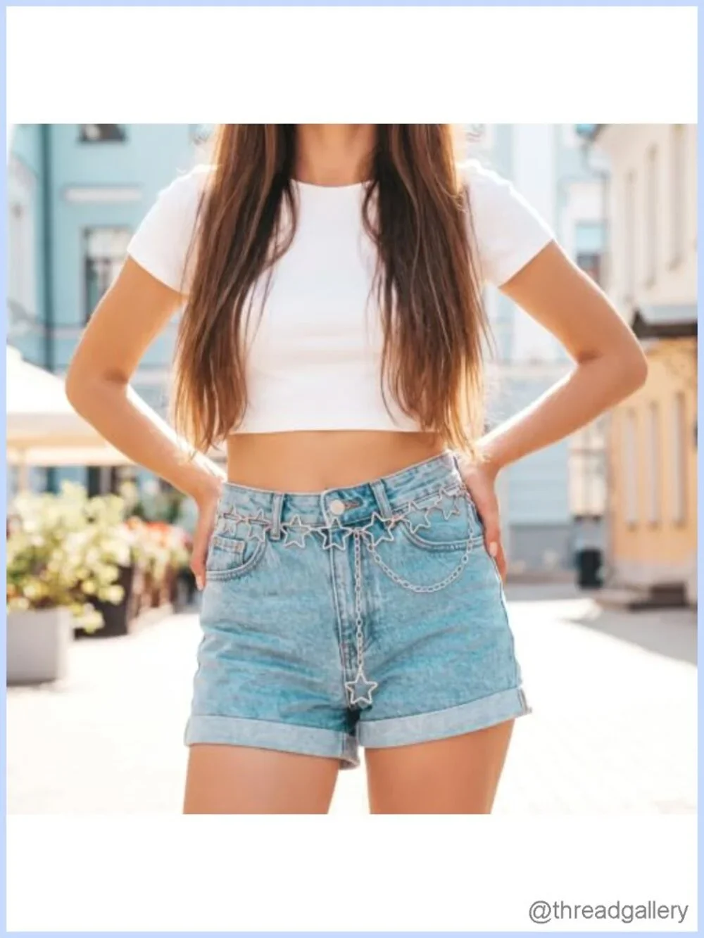 Adjustable Metal Star Chain Waist Belt for Women